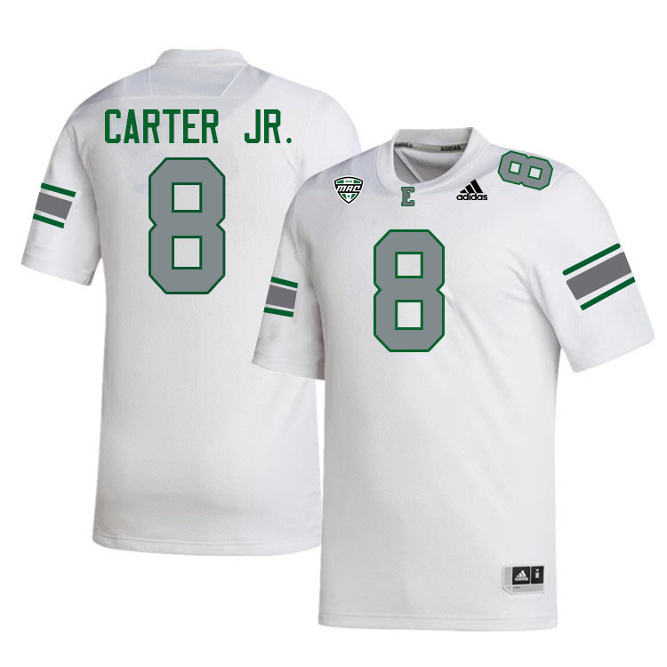 Eastern Michigan Eagles #8 David Carter Jr. College Football Jerseys Stitched-White